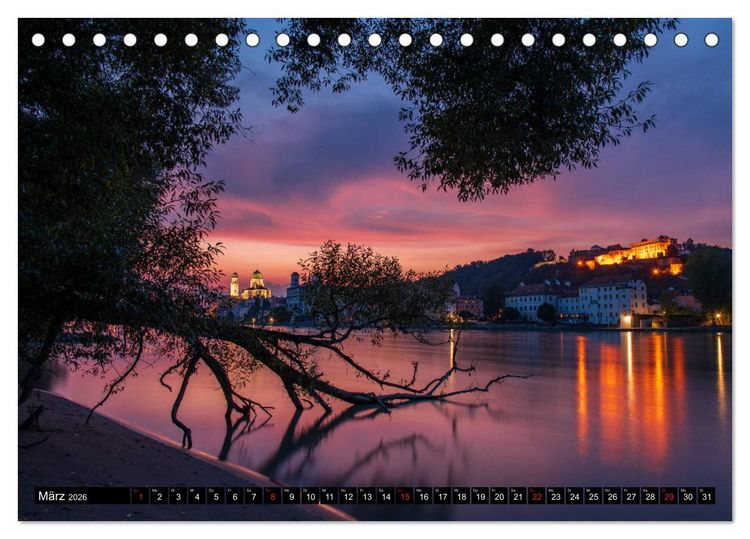 Produktbild: Passau - Die Dreifl&uuml;ssestadt (Tischkalender 2026 DIN A5 quer), CALVENDO Monatskalender