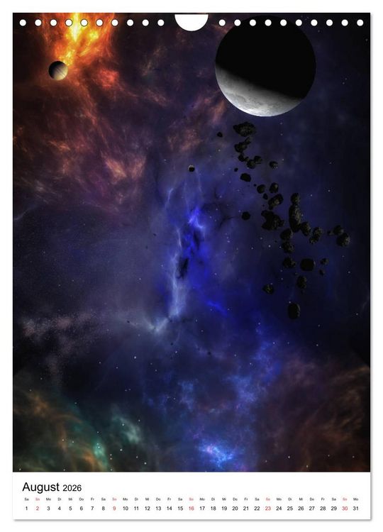 Produktbild: Unser Universum eine interstellare Reise (Wandkalender 2026 DIN A4 hoch), CALVENDO Monatskalender