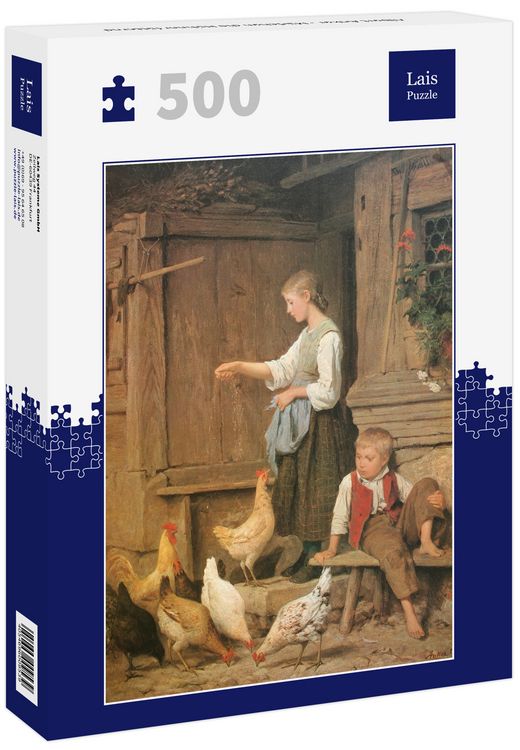 Produktbild: Lais Puzzle Albert Anker - M&auml;dchen die H&uuml;hner f&uuml;tternd 500 Teile