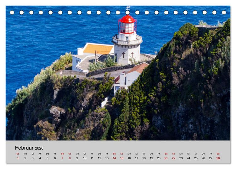 Produktbild: Azoren - S&atilde;o Miguel (Tischkalender 2026 DIN A5 quer), CALVENDO Monatskalender