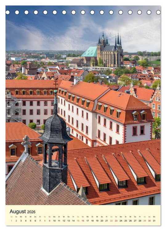 Produktbild: Geliebtes Erfurt (Tischkalender 2026 DIN A5 hoch), CALVENDO Monatskalender
