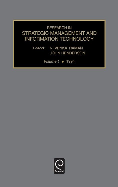 Produktbild: Research in Strategic Management and Information Technology