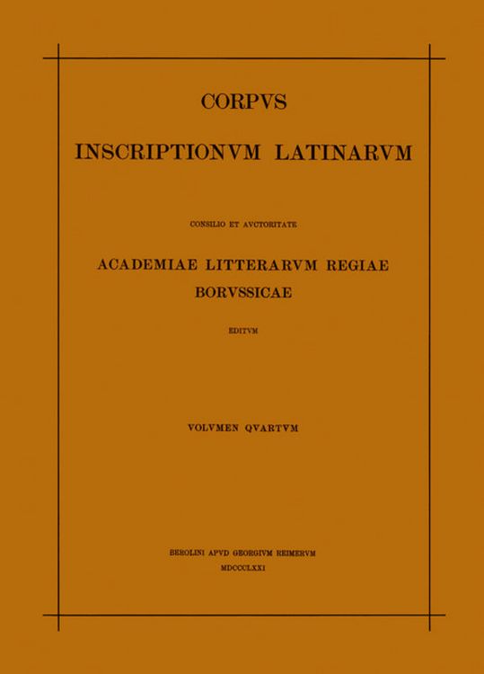 Produktbild: Inscriptiones parietariae Pompeianae Herculanenses Stabianae