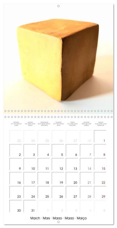 Produktbild: The Platonic Bodies modelled in clay (Wall Calendar 2026 12 &times; 12 Inch) CALVENDO 12 Month Wall Calendar
