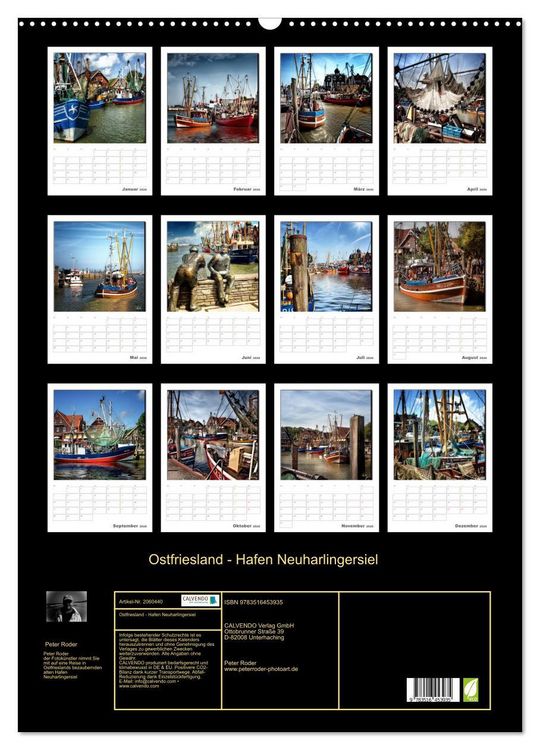 Produktbild: Ostfriesland - Hafen Neuharlingersiel (Wandkalender 2026 DIN A2 hoch), CALVENDO Monatskalender