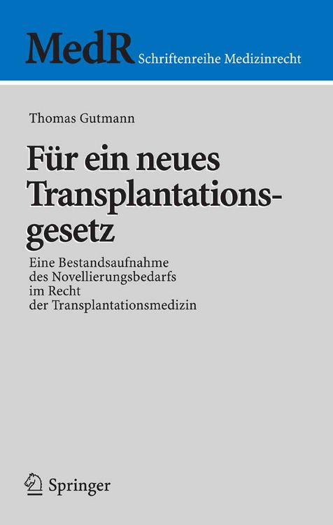 Produktbild: F&uuml;r ein neues Transplantationsgesetz