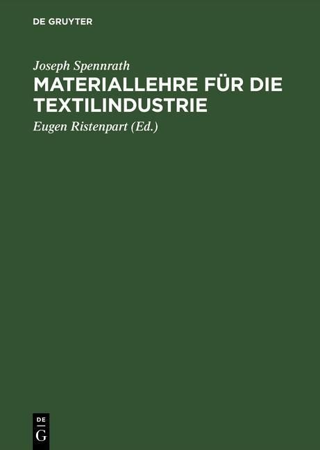 Produktbild: Materiallehre f&uuml;r die Textilindustrie