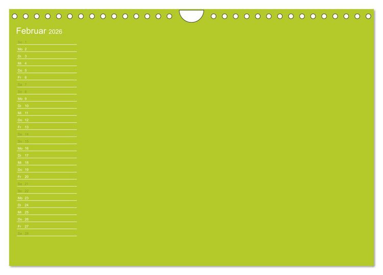 Produktbild: Bastel-Geburtstagskalender gr&uuml;n / Geburtstagskalender (Wandkalender 2026 DIN A4 quer), CALVENDO Monatskalender