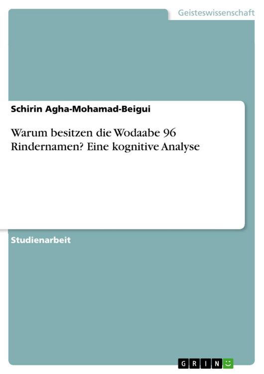 Produktbild: Warum besitzen die Wodaabe 96 Rindernamen? Eine kognitive Analyse