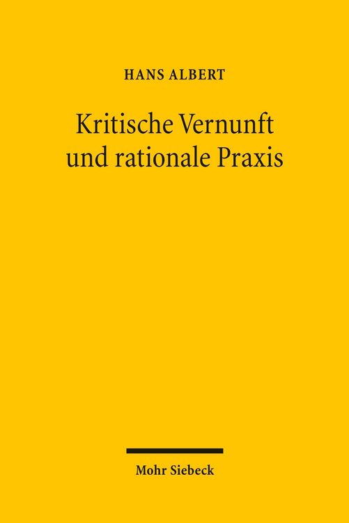 Produktbild: Kritische Vernunft und rationale Praxis
