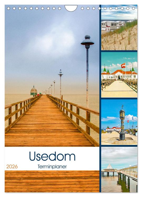 Produktbild: Usedom - Terminplaner (Wandkalender 2026 DIN A4 hoch), CALVENDO Monatskalender