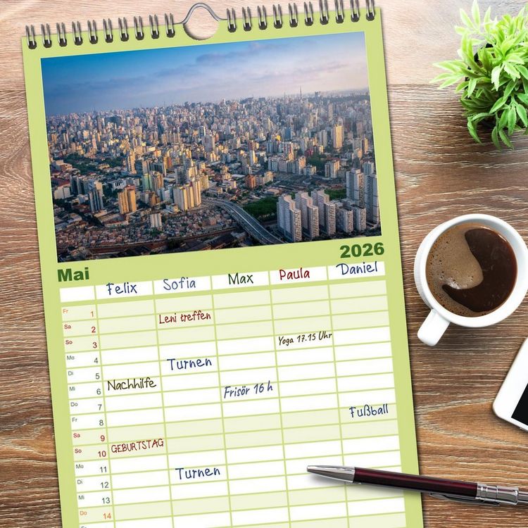 Produktbild: Familienplaner 2026 - Brasilien - Das einzigartige Land in S&uuml;damerika. mit 5 Spalten (Wandkalender, 21 x 45 cm) CALVENDO