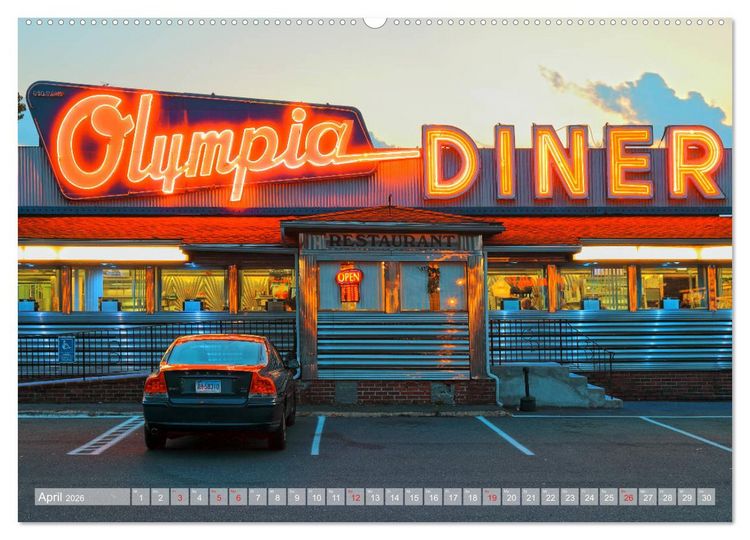 Produktbild: American Diner - es gibt sie noch (hochwertiger Premium Wandkalender 2026 DIN A2 quer), Kunstdruck in Hochglanz