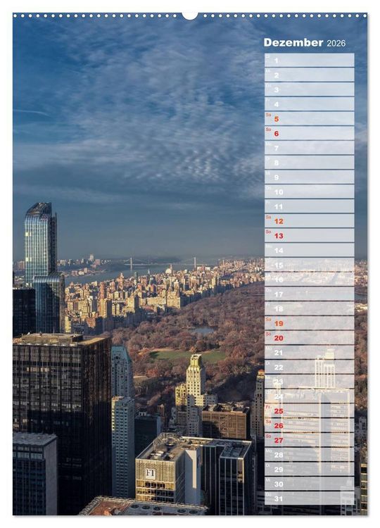 Produktbild: New York City Geburtstagskalender (Wandkalender 2026 DIN A2 hoch), CALVENDO Monatskalender