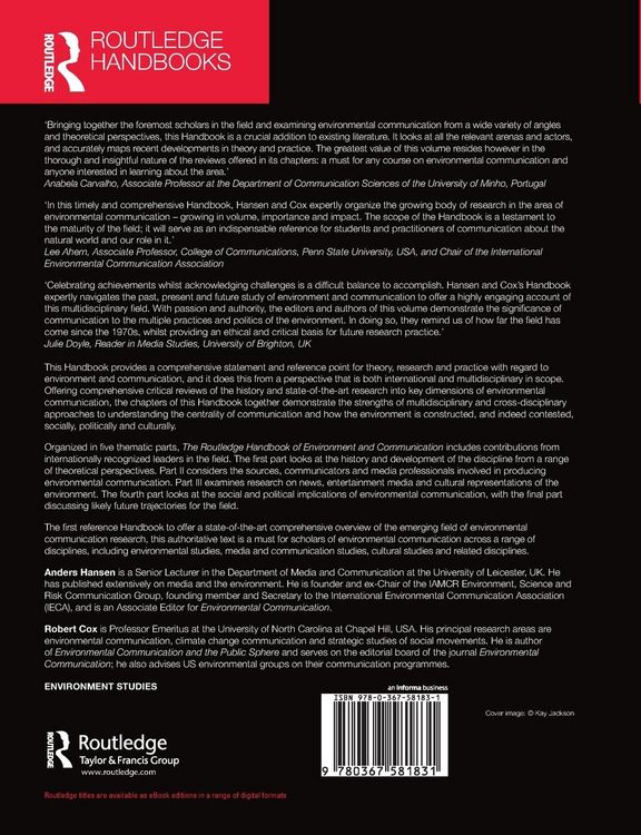 Produktbild: The Routledge Handbook of Environment and Communication