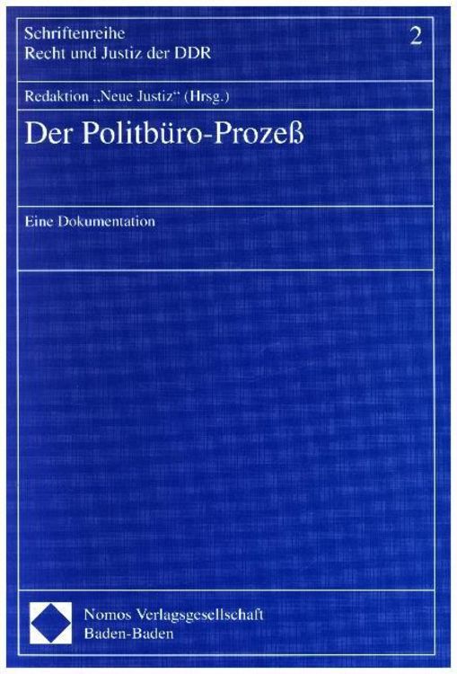 Produktbild: Der Politb&uuml;ro-Proze&szlig;