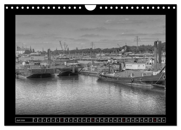 Produktbild: Hamburg Kuntergrau (Wandkalender 2026 DIN A4 quer), CALVENDO Monatskalender