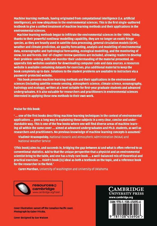 Produktbild: Machine Learning Methods in the Environmental Sciences