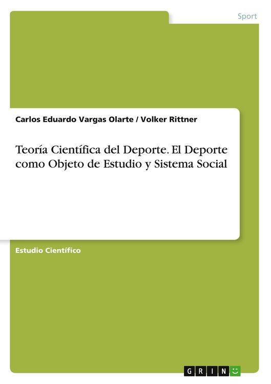 Produktbild: Teor&iacute;a Cient&iacute;fica del Deporte. El Deporte como Objeto de Estudio y Sistema Social