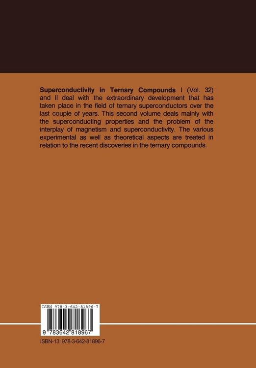 Produktbild: Superconductivity in Ternary Compounds II