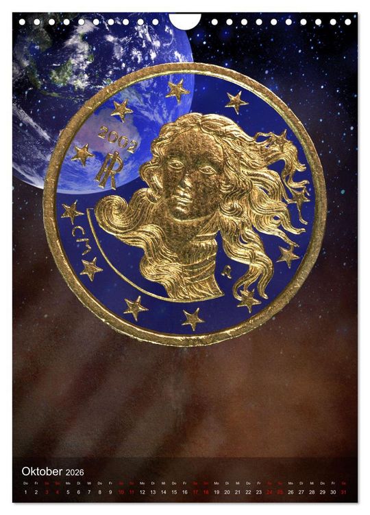 Produktbild: M&uuml;nzen - Geld aus aller Welt (Wandkalender 2026 DIN A4 hoch), CALVENDO Monatskalender