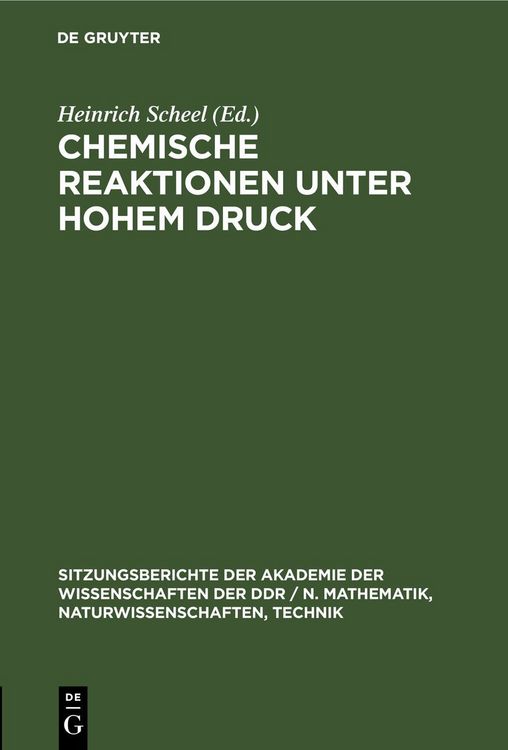 Produktbild: Chemische Reaktionen unter hohem Druck