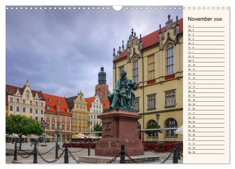 Produktbild: Breslau - Schlesiens Herz an der Oder (Wandkalender 2026 DIN A3 quer), CALVENDO Monatskalender