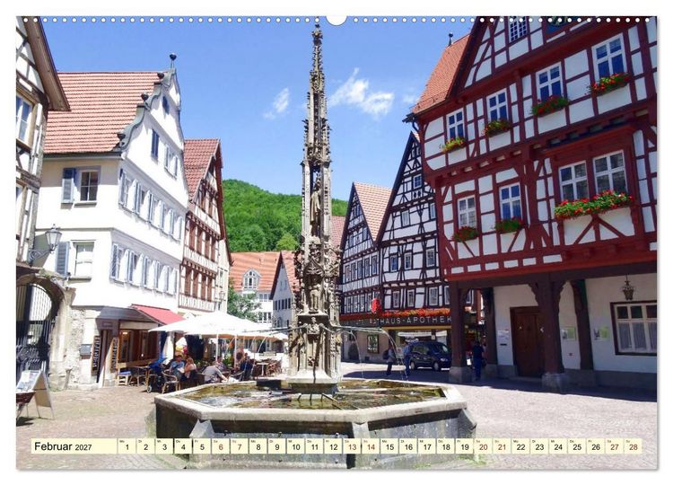 Produktbild: Unterwegs in Bad Urach (hochwertiger Premium Wandkalender 2027 DIN A2 quer), Kunstdruck in Hochglanz