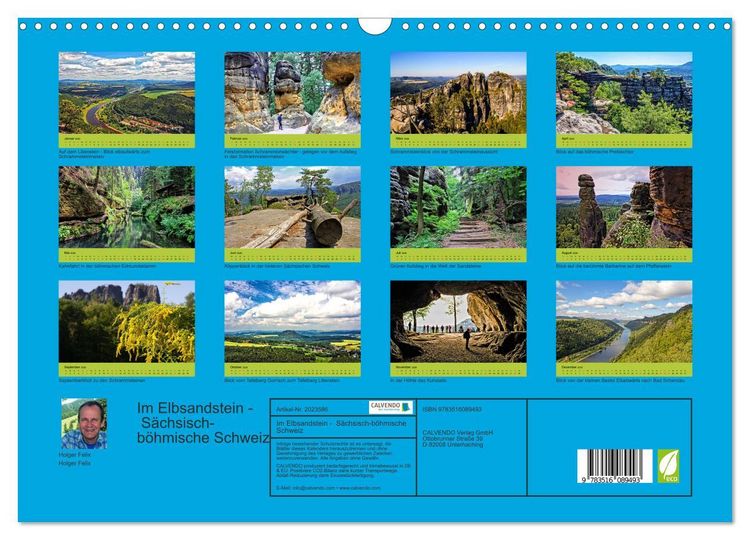 Produktbild: Im Elbsandstein - S&auml;chsisch-b&ouml;hmische Schweiz (Wandkalender 2026 DIN A3 quer), CALVENDO Monatskalender