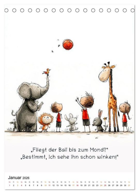 Produktbild: Tierische. Witzig. Wahr. (Tischkalender 2026 DIN A5 hoch), CALVENDO Monatskalender