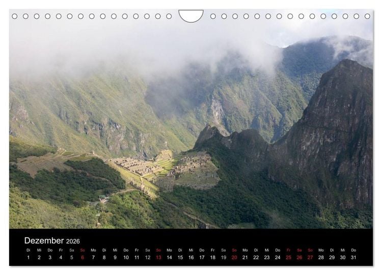 Produktbild: Machu Picchu - Peru (Wandkalender 2026 DIN A4 quer), CALVENDO Monatskalender