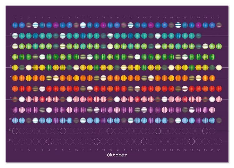 Produktbild: Perlenkalender (Tischkalender 2026 DIN A5 quer), CALVENDO Monatskalender