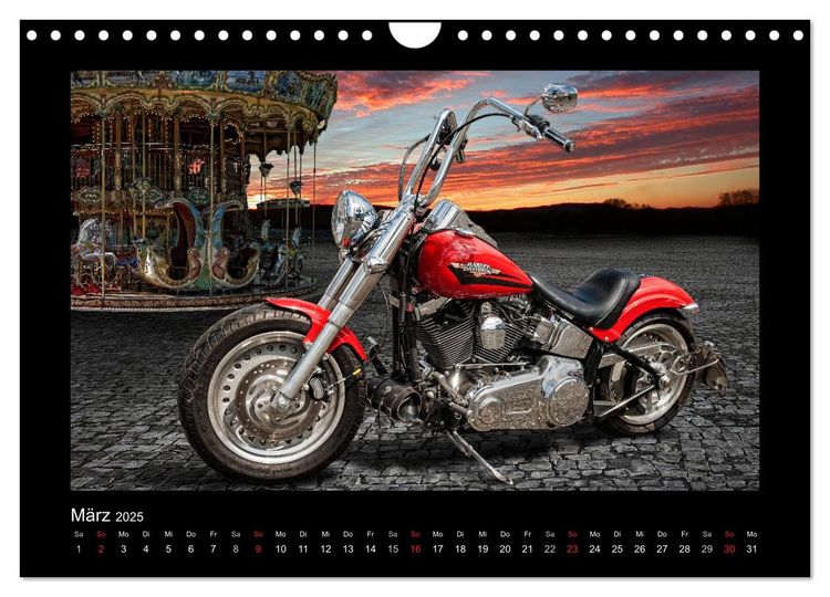 Produktbild: Motorrad-Tr&auml;ume &ndash; Chopper und Custombikes (Wandkalender 2025 DIN A4 quer), CALVENDO Monatskalender