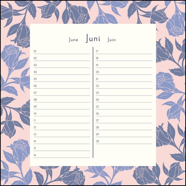 Produktbild: Immerw&auml;hrender Geburtstagskalender &ndash; Lovely Flowers &ndash; Haferkorn & Sauerbrey &ndash; Quadrat-Format 24 x 24 cm
