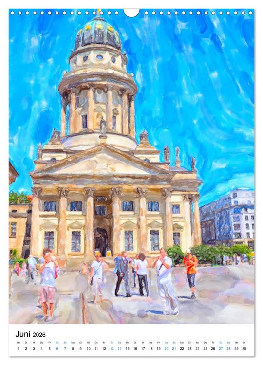 Produktbild: Berlin - Einmal Aquarelle mit Currywurst! (Wandkalender 2026 DIN A3 hoch), CALVENDO Monatskalender
