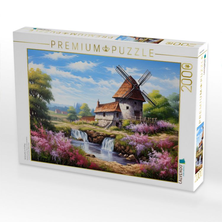 Produktbild: CALVENDO Puzzle Windm&uuml;hle im Fr&uuml;hling | 2000 Teile Lege-Gr&ouml;&szlig;e 90x67cm Foto-Puzzle f&uuml;r gl&uuml;ckliche Stunden
