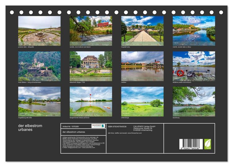 Produktbild: der elbestrom urbanes (Tischkalender 2026 DIN A5 quer), CALVENDO Monatskalender