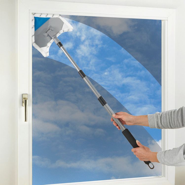 Produktbild: Multiflex-Wischer inkl. Teleskopstiel, f&uuml;r Fliesen, Fenster und B&ouml;den geeignet
