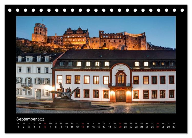 Produktbild: Heidelberg Views - Heidelberger Ansichten (Tischkalender 2026 DIN A5 quer), CALVENDO Monatskalender