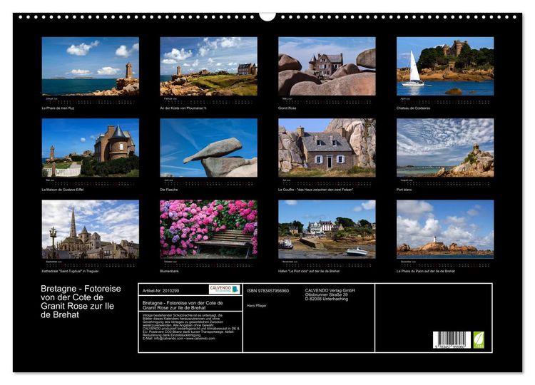 Produktbild: Bretagne - Fotoreise von der Cote de Granit Rose zur Ile de Brehat (Wandkalender 2026 DIN A2 quer), CALVENDO Monatskalender