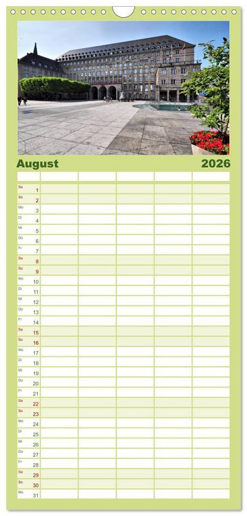 Produktbild: Familienplaner 2026 - Bochum mit 5 Spalten (Wandkalender, 21 x 45 cm) CALVENDO