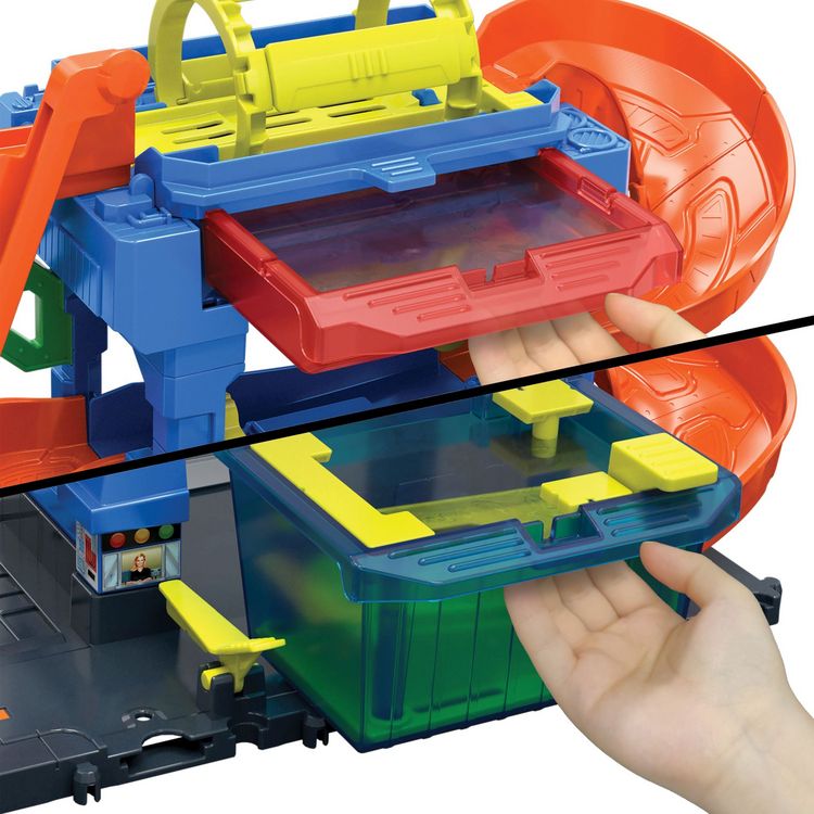 Produktbild: Hot Wheels City Farbwechsel-Tunnelautowaschanlage und Farbwechselfahrzeug im Maßstab 1:64