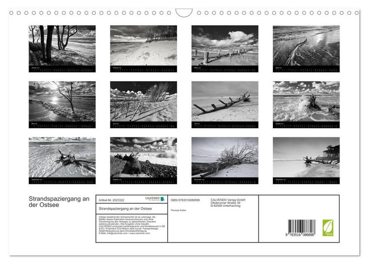 Produktbild: Strandspaziergang an der Ostsee (Wandkalender 2026 DIN A3 quer), CALVENDO Monatskalender