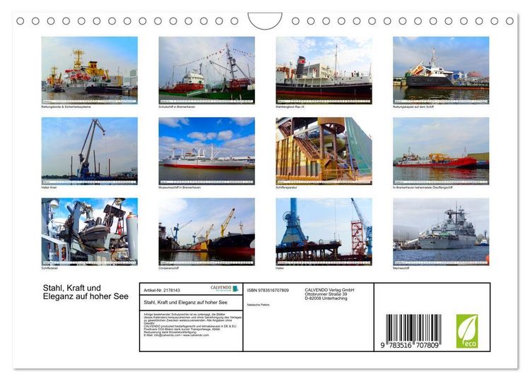 Produktbild: Stahl, Kraft und Eleganz auf hoher See (Wandkalender 2026 DIN A4 quer), CALVENDO Monatskalender