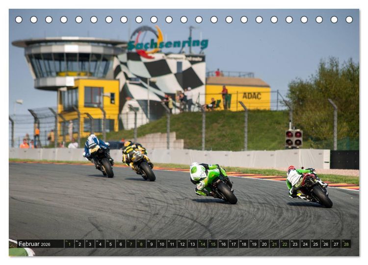 Produktbild: Motorrad Rennsport (Tischkalender 2026 DIN A5 quer), CALVENDO Monatskalender