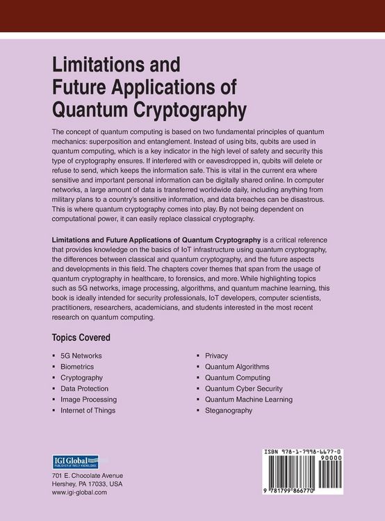 Produktbild: Limitations and Future Applications of Quantum Cryptography