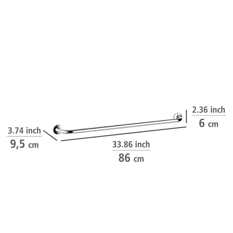 Produktbild: Badetuchstange Mod. Basic 80 cm, extra lange Handtuchstange