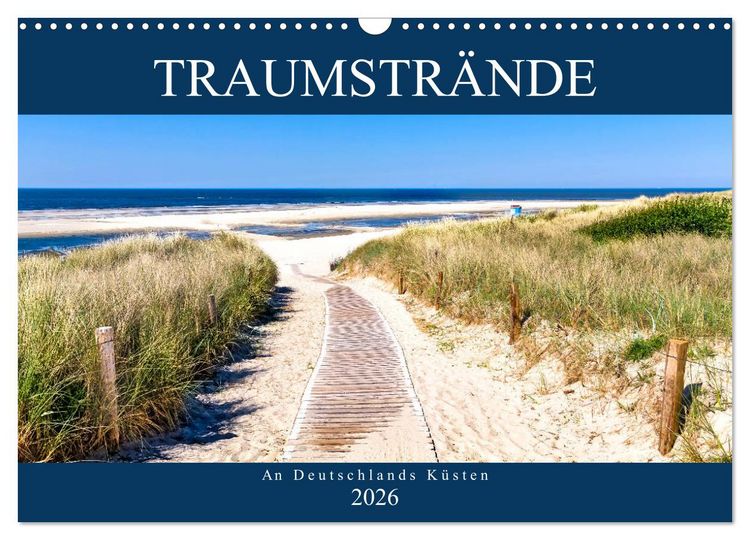 Produktbild: Traumstr&auml;nde an Deutschlands K&uuml;sten (Wandkalender 2026 DIN A3 quer), CALVENDO Monatskalender