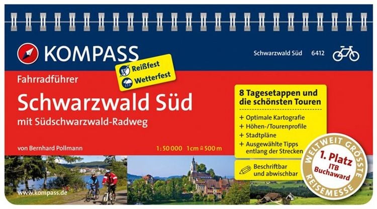 Produktbild: KOMPASS Fahrradführer Schwarzwald Süd mit Südschwarzwald Radweg