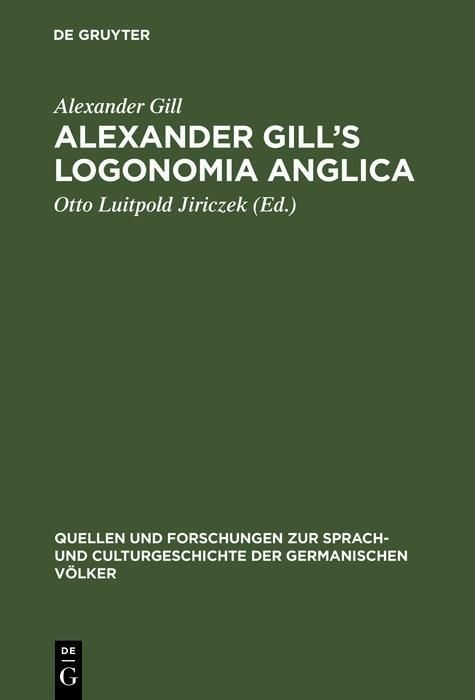 Produktbild: Alexander Gill's Logonomia Anglica